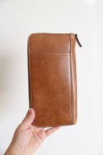 Coach Brown Leather Large Ticket/Card Holder Wallet