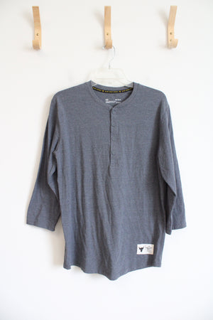 Under Armour Gray Henley Shirt | M
