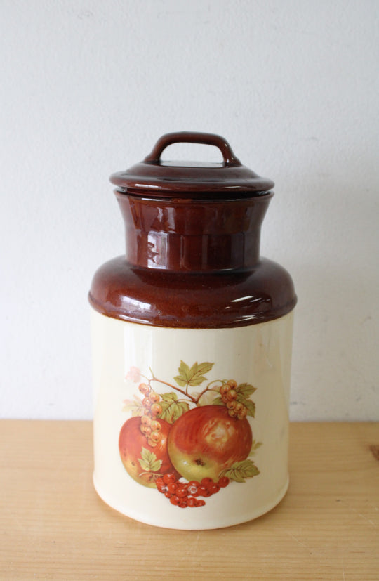 McCoy 252 USA Ceramic Fruit Print Cannister | 10.5"