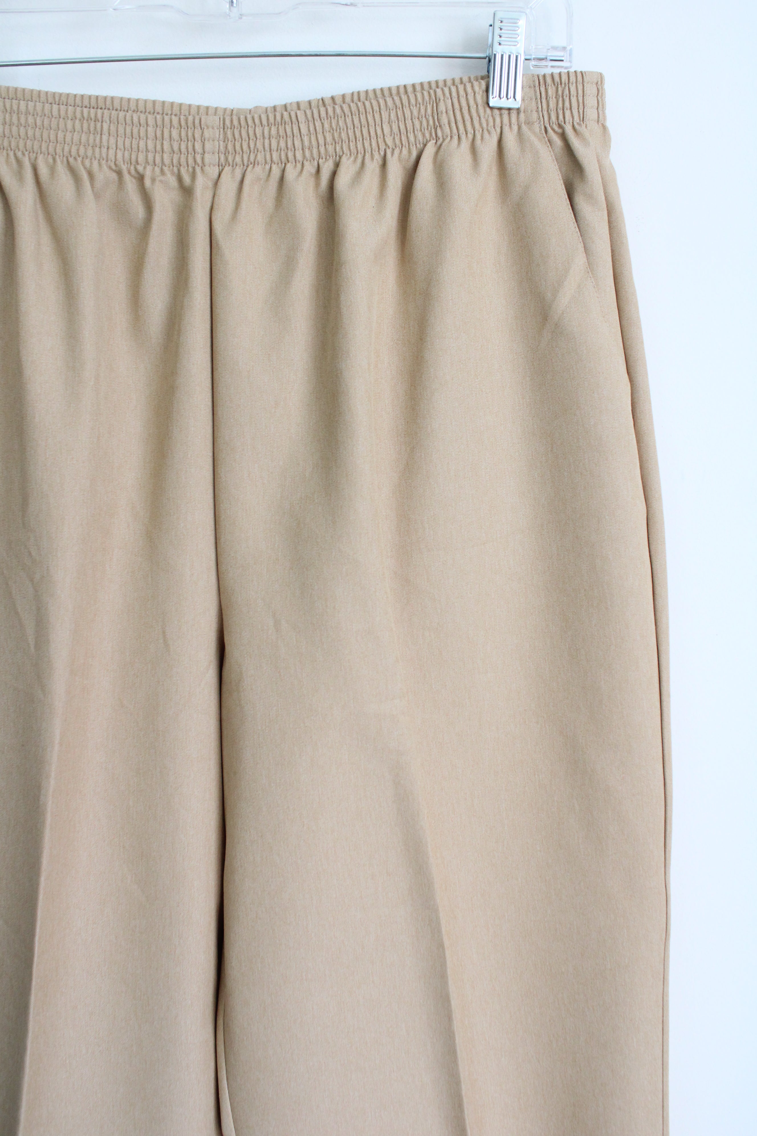 NEW Alfred Dunner Tan Trouser Pants | 16 Petite