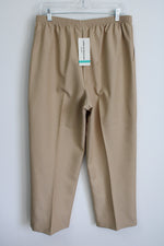 NEW Alfred Dunner Tan Trouser Pants | 16 Petite