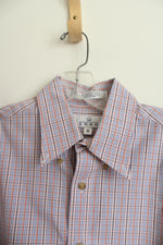 Enro Non-Iron Blue Orange Pinpoint Oxford Button Up Shirt | M