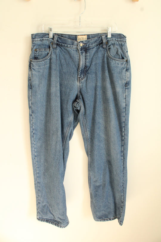RedHead Medium Wash Fleece Lined Relaxed Fit Jeans | 38x30