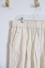 NEW H&M Cream Flowy Shorts | XL