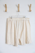 NEW H&M Cream Flowy Shorts | XL