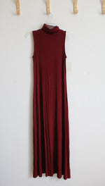 NEW A New Day Red Ribbed Knit Turtleneck Maxi Dress | XS