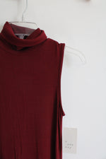 NEW A New Day Red Ribbed Knit Turtleneck Maxi Dress | XS