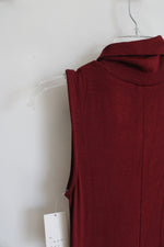 NEW A New Day Red Ribbed Knit Turtleneck Maxi Dress | XS