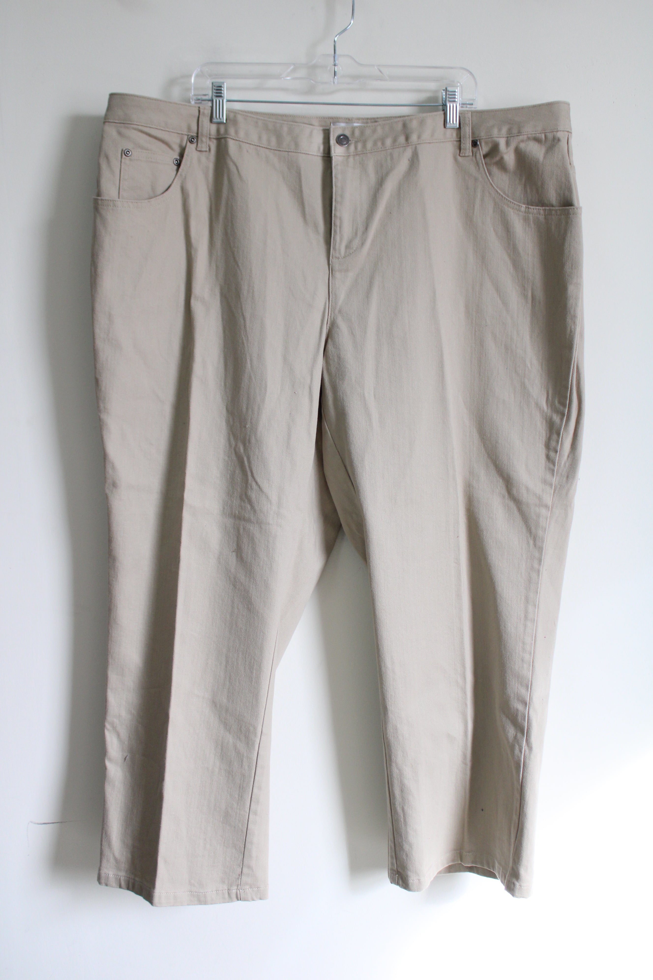 C.J. Banks Tan Capri Denim Pants | 24W Petite