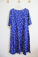 NEW LuLaRoe Blue & White Polka Dot Nicole Dress | 3XL