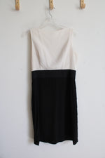 New York & Company Cream & Black Layered Sheath Dress | S