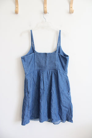 Old Navy Blue Chambray Cotton Dress | XL