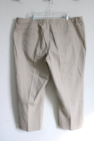 C.J. Banks Tan Capri Denim Pants | 24W Petite