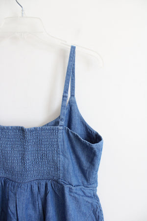 Old Navy Blue Chambray Cotton Dress | XL