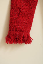 NEW Vertigo Paris Long Red Boucle Jacket | XS