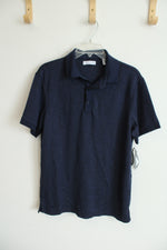 NEW Geoffrey Beene Super Soft Navy Blue Polo Shirt | M