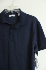 NEW Geoffrey Beene Super Soft Navy Blue Polo Shirt | M