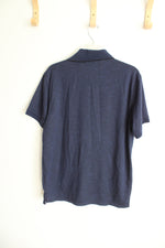 NEW Geoffrey Beene Super Soft Navy Blue Polo Shirt | M