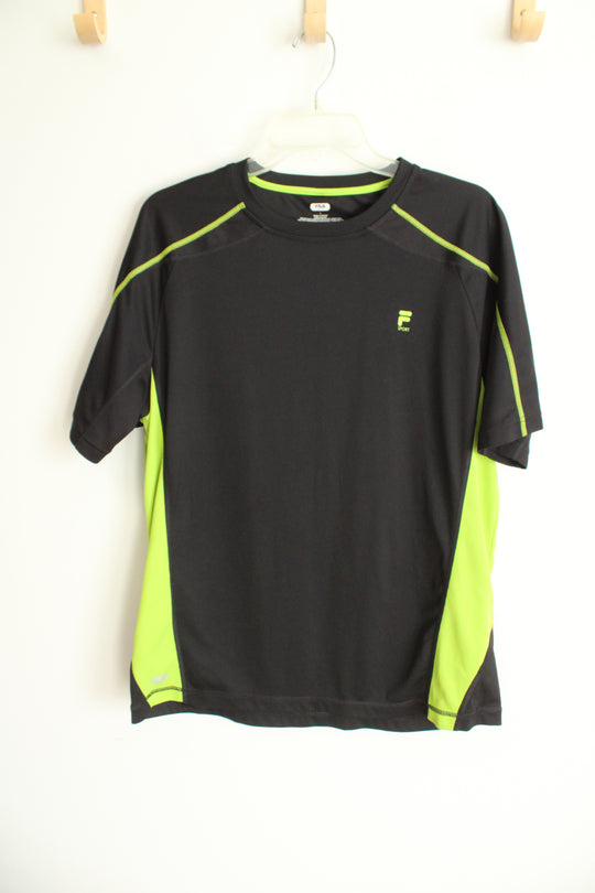 Fila Sport Dri-Fit Black With Side Pocket Shirt | L