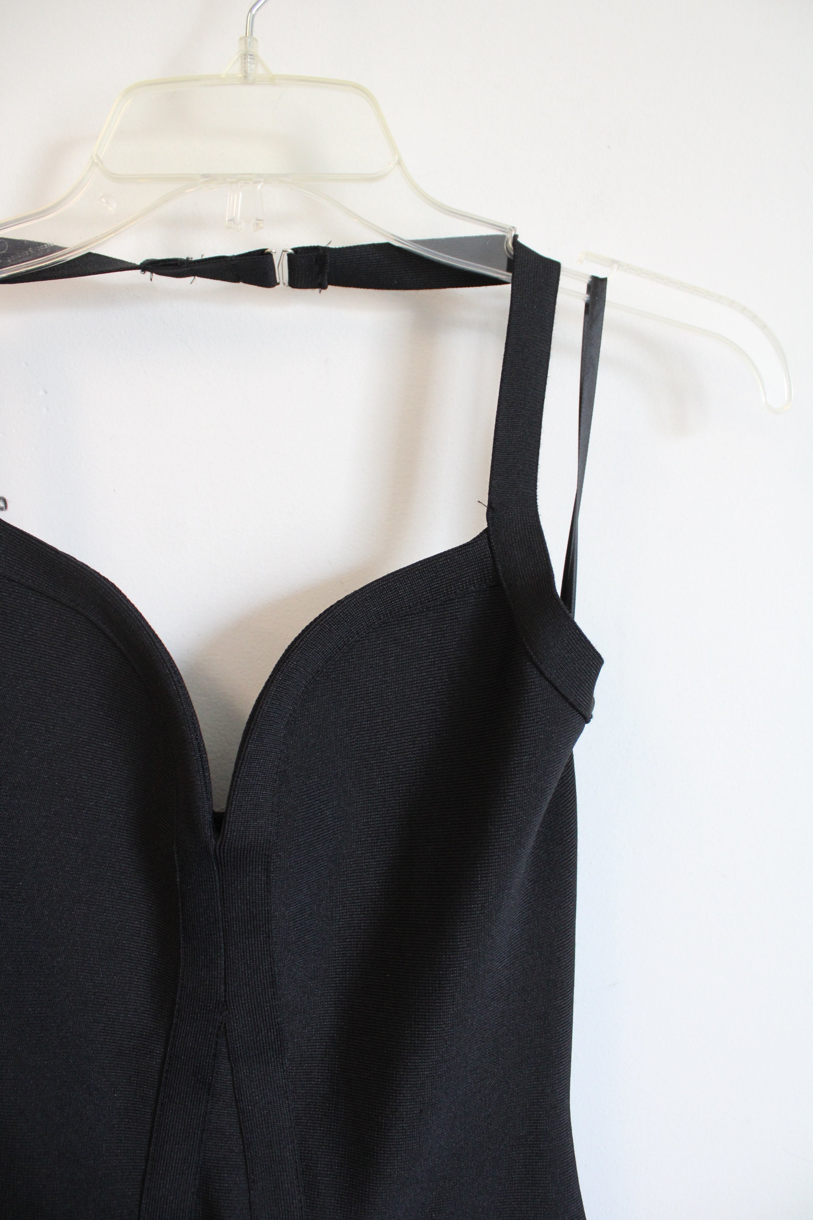 Akira Hustler Ruffle Bandage Sheath Halter Neck Dress | S