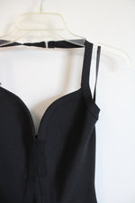 Akira Hustler Ruffle Bandage Sheath Halter Neck Dress | S