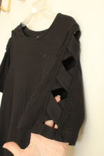 NEW Ruby Rd Black Cut-out Sleeve T-shirt | M-P