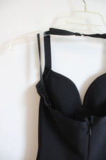 Akira Hustler Ruffle Bandage Sheath Halter Neck Dress | S