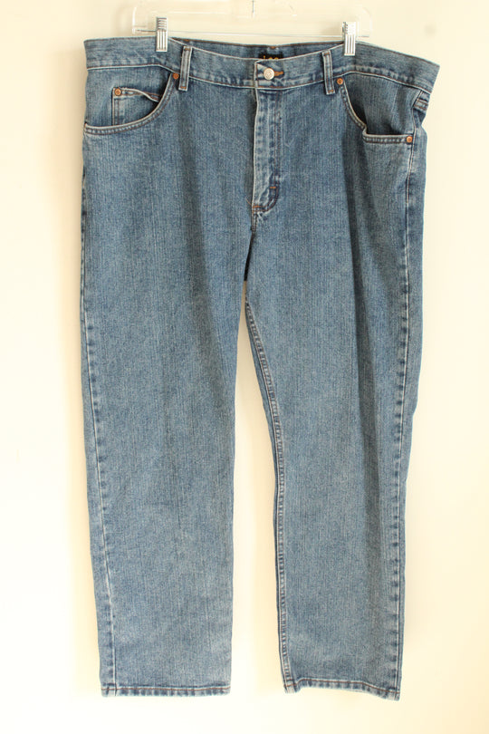 Lee Medium Wash Relaxed Fit Jeans | 42x30