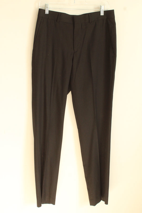 Kenneth Cole Reaction Black Straight Leg Dress Pants | 30x32