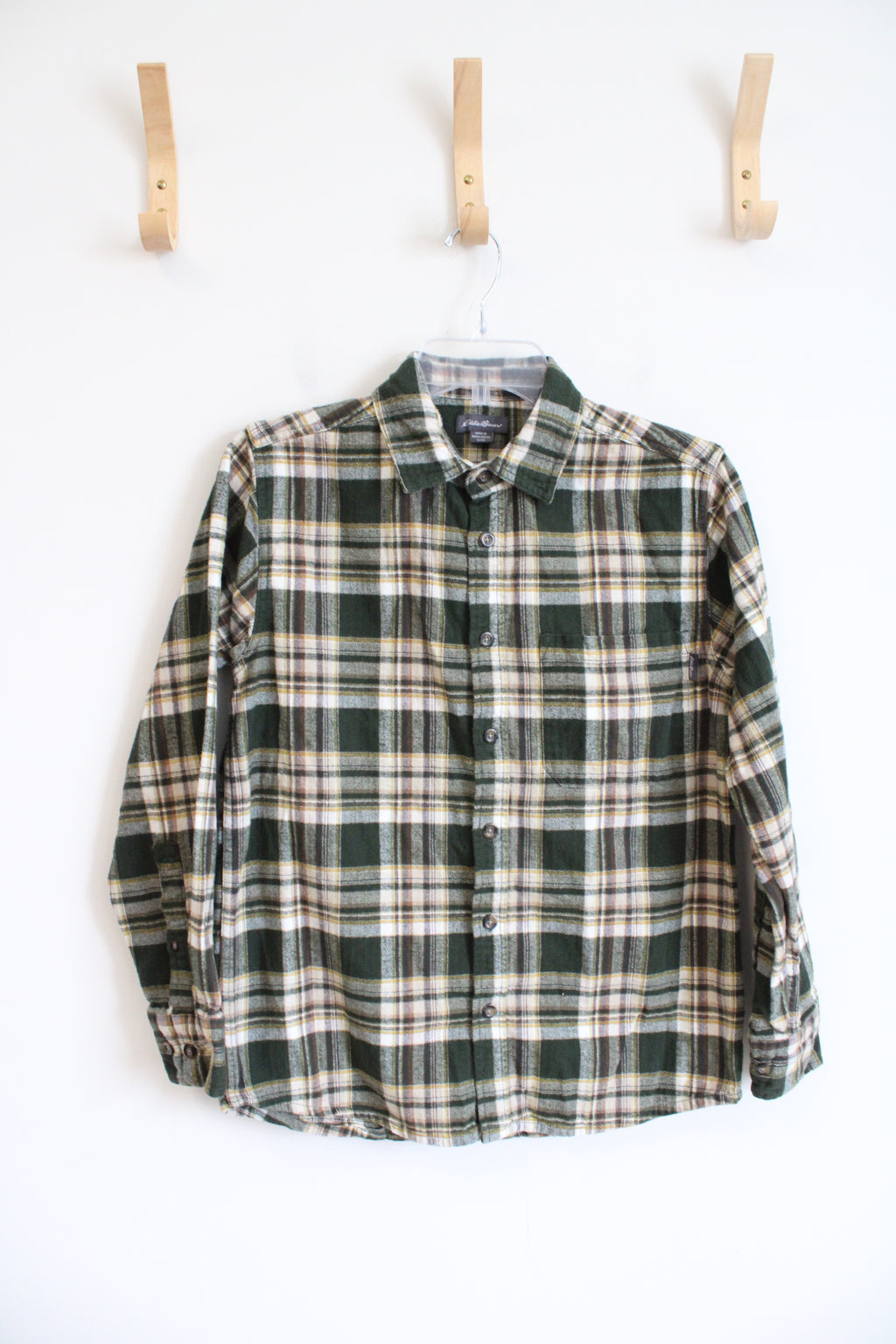Eddie Bauer Green & Yellow Flannel | S