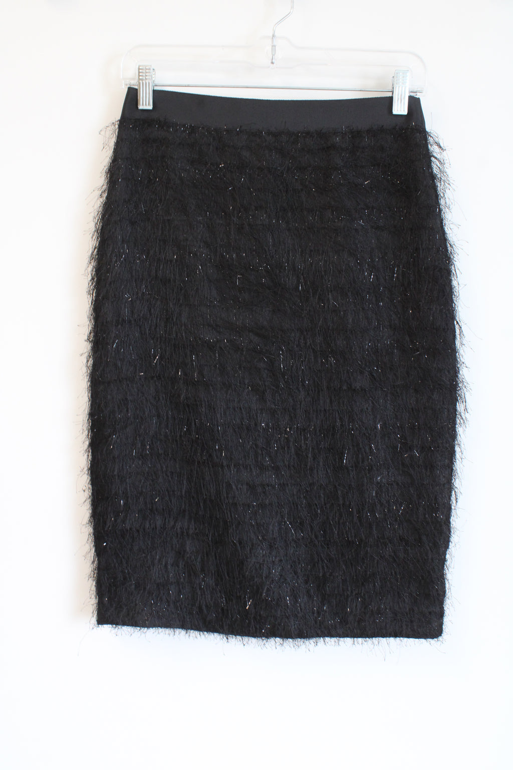 NEW Banana Republic Black Eyelash Shimmer Pencil Skirt | 0
