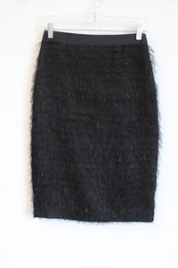 NEW Banana Republic Black Eyelash Shimmer Pencil Skirt | 0