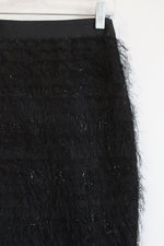 NEW Banana Republic Black Eyelash Shimmer Pencil Skirt | 0