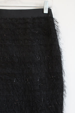 NEW Banana Republic Black Eyelash Shimmer Pencil Skirt | 0