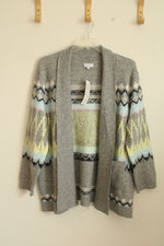NEW New Birch NY Gray Patterned Open Front Sweater with Small Defect | 2XL