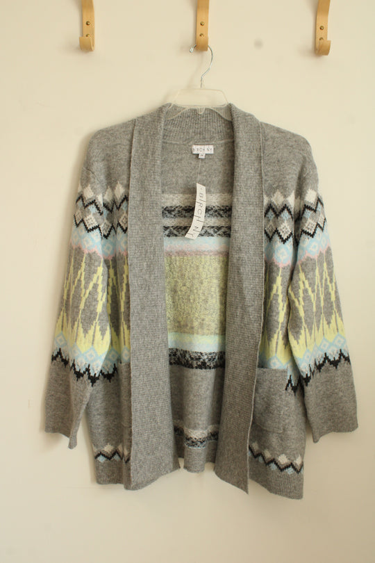 NEW New Birch NY Gray Patterned Open Front Sweater with Small Defect | 2XL