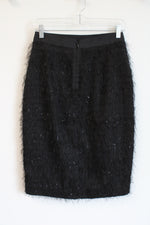 NEW Banana Republic Black Eyelash Shimmer Pencil Skirt | 0