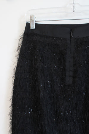 NEW Banana Republic Black Eyelash Shimmer Pencil Skirt | 0
