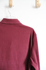 Denim & Co. Red Long Sleeved Button Down Dress | L