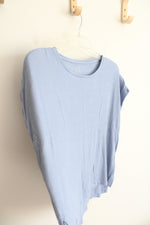 Vintage Roaman's Teal Green Button Down Satin Top | L