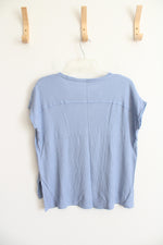 Vintage Roaman's Teal Green Button Down Satin Top | L