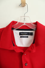 Nautica Tim-Fit Red Dri-Fit Polo Shirt | XL