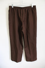 Alfred Dunner Brown Elastic Waist Dress Pants | 14P