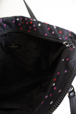 Kate Spade Jae Quilted Festive Confetti Black Nylon Medium Satchel