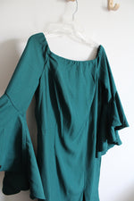 Venus Green Off-The-Shoulder Flutter Sleeved Dress | 12