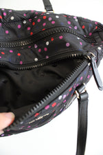 Kate Spade Jae Quilted Festive Confetti Black Nylon Medium Satchel