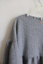 Simply Southern Gray Quilted Embellished Dress | XL