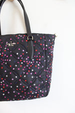 Kate Spade Jae Quilted Festive Confetti Black Nylon Medium Satchel