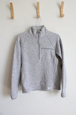 Under Armour Gray Heathered 1/4 Zip Sweatshirt | S