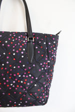 Kate Spade Jae Quilted Festive Confetti Black Nylon Medium Satchel